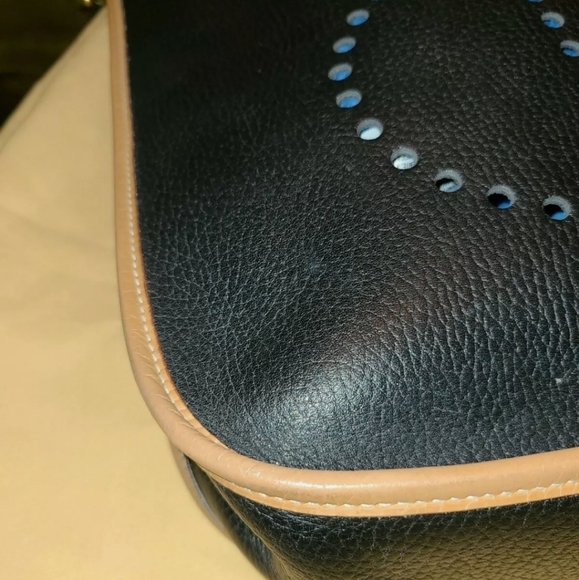 Auth HERMES EVELYNE GM Shoulder Bag Black Brown Va - Picture 7 of 12